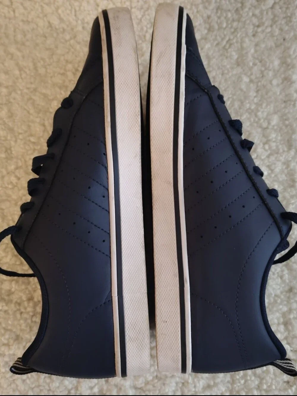 Adidas VS Pace Navy & White. Size 8.5